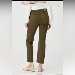 NWT Paige Mayslie Straight Ankle Jeans Vintage Olive Meadow size 33